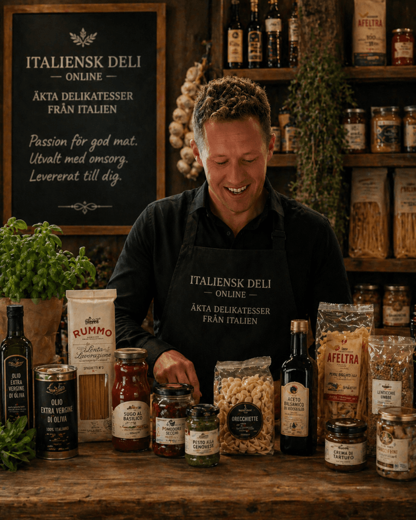Nicklas Falk i Italien med fokus på italienska delikatesser och råvaror