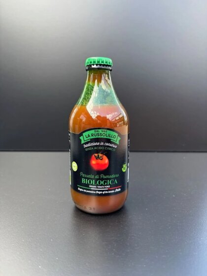 Ekologisk italiensk passata från La Russolillo med naturlig smak och hög kvalitet