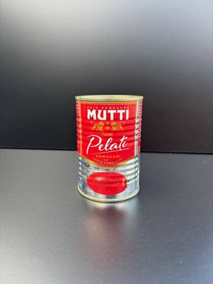 Italienska skalade tomater från Mutti med naturlig smak och hög kvalitet
