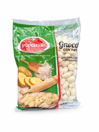 Italiensk gnocchi från Pasaniè med mjuk textur och traditionell tillverkning