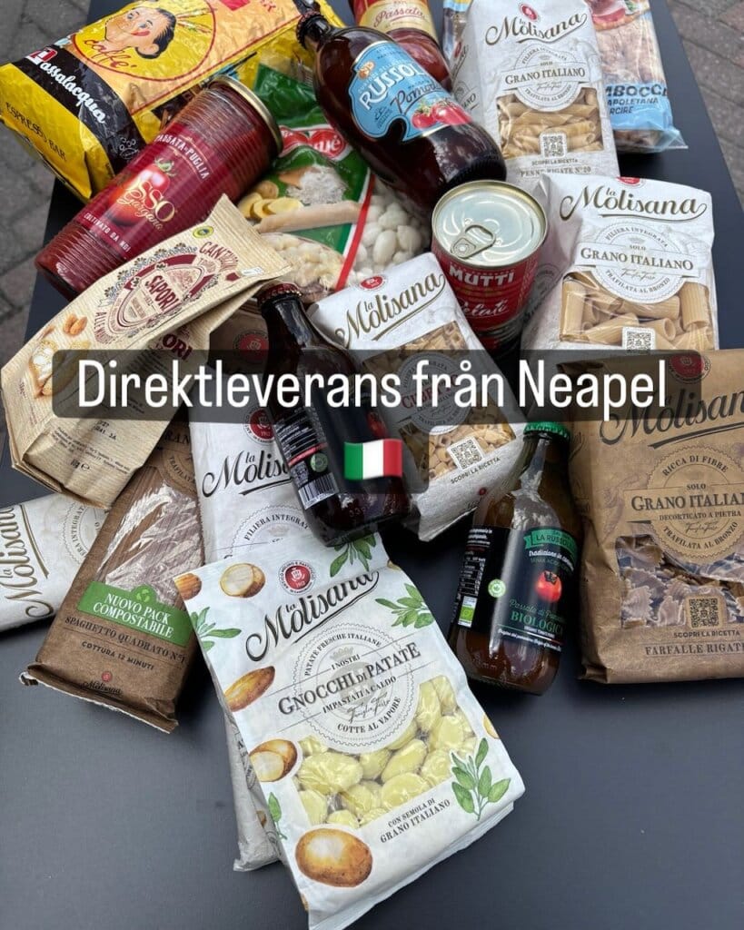 Varorna kommer direkt ifrån Italien utan mellanhänder
