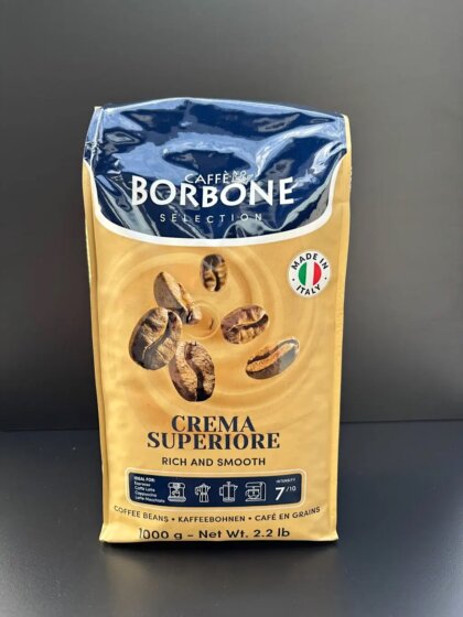 Caffè Borbone Crema Superiore espressobönor 1kg framifrån