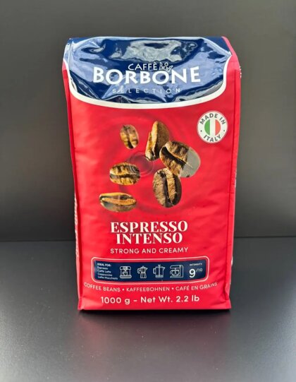 Caffè Borbone Espresso Intenso espressobönor 1kg framifrån